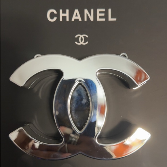 CHANEL Handbags - Metallic Silver Logo Crossbody